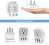 TESSAN South Africa Power Adapter, Type M Travel Plug with 4 AC Outlets & 3 USB Ports for US to South Africa
