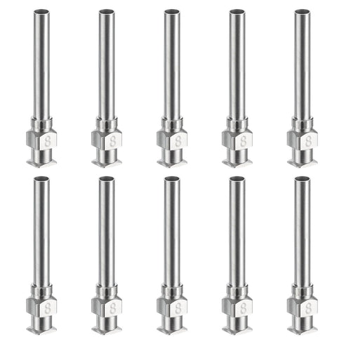 PATIKIL Blunt Tip Dispensing Needle 8G, 10 Pcs 1 Inch Stainless Steel Liquid Dispenser Needles with Luer Lock
