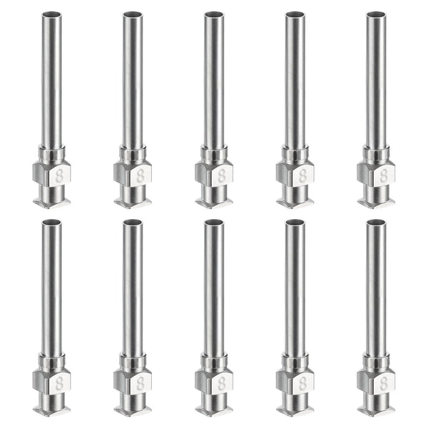 PATIKIL Blunt Tip Dispensing Needle 8G, 10 Pcs 1 Inch Stainless Steel Liquid Dispenser Needles with Luer Lock