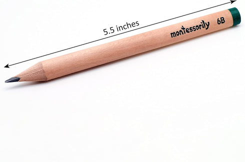 Jumbo Thick Triangular Pencils for Preschoolers, Kids 3-6 yr old - My First Learning Pencil 6B