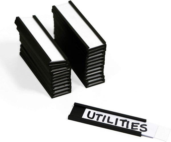SmartSign Pack of 25 Magnetic 'C' Channel Label Holders, 0.5" x 2"
