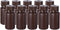 PATIKIL 20 Pcs 60ml Amber Reagent Bottles, PE Wide Mouth Round Bottles with Screw Cap for Lab Storage