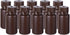 PATIKIL 20 Pcs 60ml Amber Reagent Bottles, PE Wide Mouth Round Bottles with Screw Cap for Lab Storage