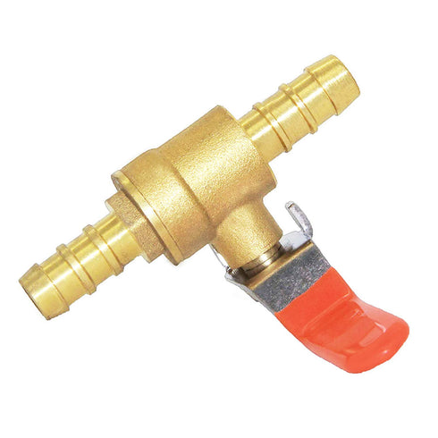Joywayus 3/8" Ball Valve Brass Barb x Barb Fitting, 2 Way Union Shut Off Valve Fitting, Pack of 2