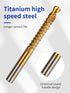 Rocaris 8 Pack HSS Twist Drill Bits, Titanium Coated 3-10mm Serrated Side Cutting Tools for Wood Plastic Metal Holes