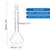 PATIKIL 100ml Volumetric Flask, 3.3 Borosilicate Glass Graduated Measuring Flask with Glass Stopper for Lab Use