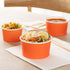 8-Ounce 50 Frozen Coppetta Dessert Cups, Disposable Ice Cream Cups - Lids Sold Separately, Sturdy, Orange Paper Yogurt
