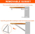 14" 550lb Pack 2 YUMORE Stainless Steel Shelf Bracket, Max Load: Heavy Duty Solid Shelf Support Corner Brace Joint