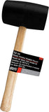 Performance Tool Durable Hard Rubber Head Mallet with Ergonomic Wood Handle for Woodworking