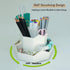Upgrade 360 Degree Rotating Organizer Pencil Holder with 9 Slots, Multipurpose Desktop Storage Solution
