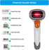 NetumScan Bluetooth 2D Barcode Scanner, 3 in 1 Automatic Wireless QR Reader for Store, Warehouse, POS