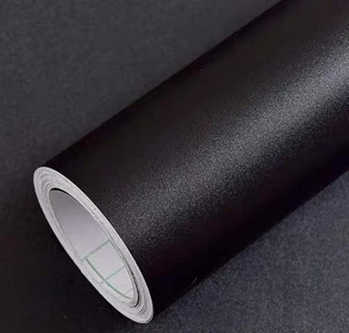 Yancorp Matte Black Contact Paper - Peel and Stick Wallpaper, Solid Black Self-Adhesive Drawer Stick and Peel
