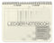 BookFactory 6 Column Accounting Ledger Notebook, 11" x 8.5", 100 Pages, Wire-O Landscape Format Log Book
