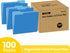 SUNEE Letter Size File Folders, 100 Pack Blue Manilla Folders 8.5 x 11 with 1/3-Cut Tabs for Office Home