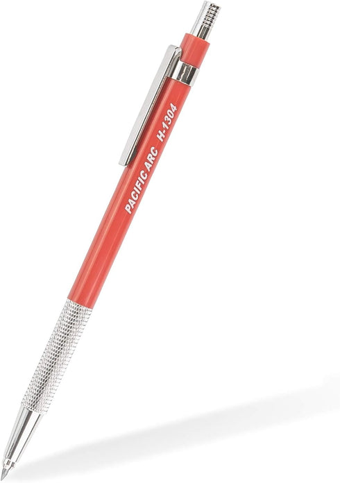 Pacific Arc 2mm Gravity Fed Lead Holder and Sharpener, Red Drafting Pencil for Artist Drawing and Sketching