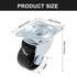 Luomorgo 1 inch Dia Swivel Caster Wheels Rubber Base with Rectangle Top Plate & Bearing Heavy Duty 8pcs