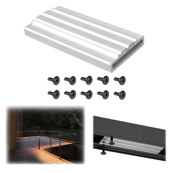 Muzata HL12 LED Handrail Accessories, 2 Pack Aluminum Extension Connector, High Strength Fittings