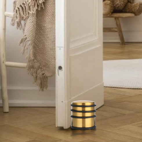 Sumnacon Heavy Duty Door Stopper, No Drill Stainless Steel with Anti-Skid Rubber for Home and Office