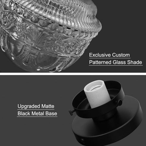 Closet DSMJFU Black Semi Flush Mount Ceiling Light, Small Hallway Light Fixture, Vintage Close to Ceiling Light Fixture