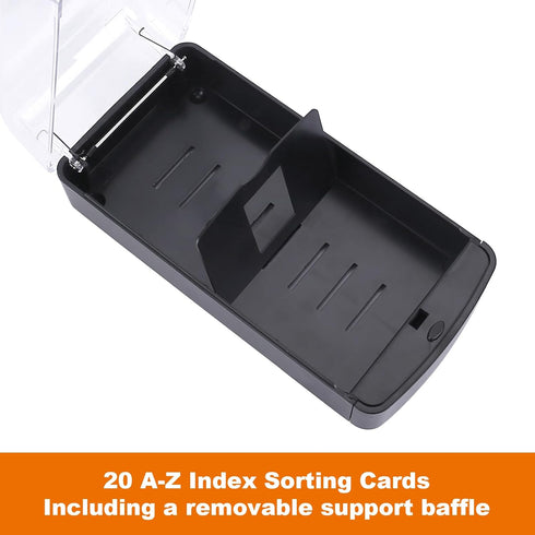 Eagle Business Card Holder, Phone Number Storage Box for Desk, Small Alphabetical Organizer with 550 Cards Capacity,
