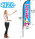 Frozen Frozen Frozen 8Ft Yogurt Advertising Swooper Flag Banner, Yogurt Feather Flags with Pole and Ground Stake