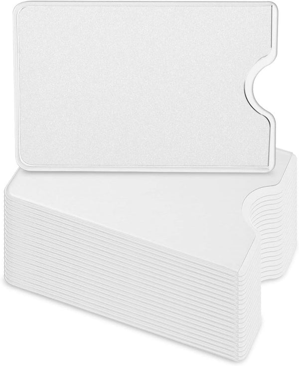 kwmobile 20 Pieces Credit Card Sleeves - Transparent ID Business Card Holder - Identification Social Security Cards
