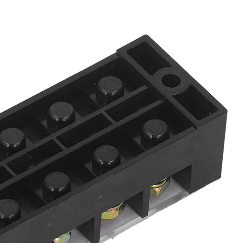 2pcs 60A 600V Terminal Strip, Dual Row Screw Clamp Wire Terminal Block, 6 Position