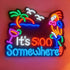 5:00 Jigsaw Puzzle IT'S FIVE OCLOCK SOMEWHERE Neon Light Sign, Man Cave Men LED Light, Home Wall Signs Gifts