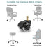 Office Chair Wheels 10 x 22 mm, Replacement Wheels for Gaming Chairs, No Scratches on Hard Floors, Parquet, Carpet