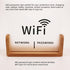 Modern American Style Bright Color Printing WiFi Password Sign Stickers in Black
