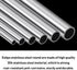 5/16" OD 304 Stainless Steel Tube, Thickened Seamless Tubing Round Metal Pipe, 7.87" Length, 4 Pcs Industrial Metal