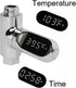 COMOAEW 360 Shower Thermostat, Shower Thermometer LED Display Baby Bath Water Meter Rotation Flow Self-Generating