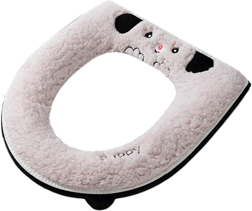 Generic Universal Toilet Seat Cover Pad - Soft Washable Cushion with Handle, Non-Slip Bathroom Mat for Home Use