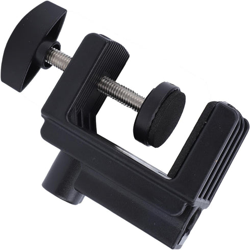 Qinlorgo 1.2cm 1/4in Universal Desktop C Clamp, Aluminum Alloy Cantilever Bracket Table Mount Clamp, and Hole, Desktop
