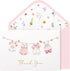 Crisky 50 Pack Pink Baby Shower Thank You Cards with Envelopes &