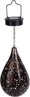Zerodis Solar Porch Decorative Light Hanging Solar Light Hollow Iron Pattern Auto
