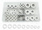 SAE 304-Stainless Steel Flat Washers Assortment Kit: 1/4" to 1/2" Sizes