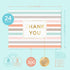 Set 24 3 Sweetzer & Orange Blank Thank You Cards with Envelopes, of Notecards in Colors, Includes Card Box, Perfect