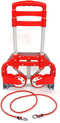 FIXAPIWK Portable Folding Aluminum Hand Truck, 150 lbs Heavy Duty Collapsible Luggage Cart