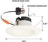 Westinghouse 5141100 11 Watt (80 Watt Equivalent) 5-6 Inch Recessed LED Downlight with Color Temperature Selection, Dimmable, ENERGY STAR, Medium Base, White Trim by Westinghouse