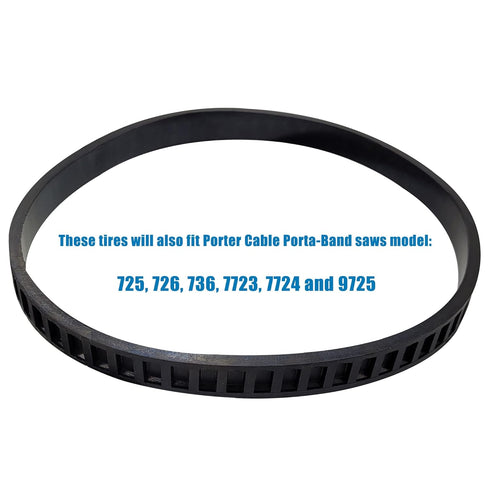 650721-00 Replacement Bandsaw Rubber Tires for Dewalt DCS374, DWM120, DW328, DW329