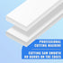 Gute HDPE Block White Plastic Sheet, High Density Polyethylene Rectangular Solid Tapping Block for DIY Projects (2 Pcs)