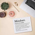 Mindset Definition Inspirational Quotes Mouse Pad 9.4 x 7.9 Inch,Non-Slip Rubber Base Mousepads for Dorm Office Home Desk Decor by TNUW