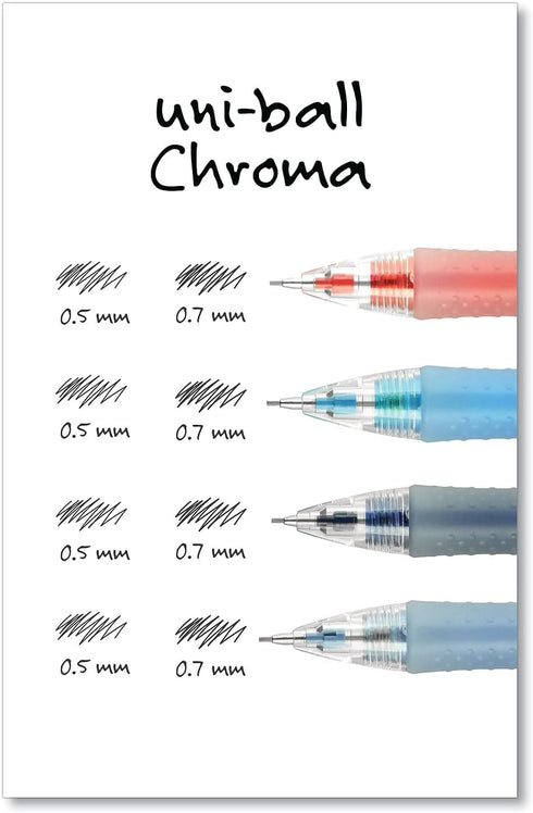 uni-ball CHROMA Mechanical Pencil, 0.7mm, HB #2, Red Barrel, 12 Count