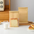 Roppolo 50 3.9 Inch Packing Pcs Brown Kraft Paper Bread Bags with Tin Tie, Large Homemade Bread Bag, Thickened Storage