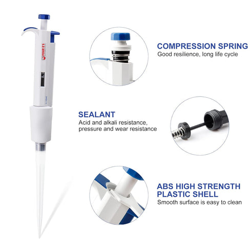 10mL Micropipette, 1-10mL Lab Single Channel Micro Pipettes, Adjustable Volume for Laboratory Use