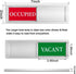 Privacy Sign, Vacant Occupied Indicator for Home Bathroom Office Restroom, Non-Scratch Magnetic Slider, 7"x 2" (Silver)