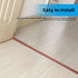 Floor Transition Strip, Self Adhesive Laminate Cover Strips, 1.57" Flat Vinyl for Tile and Wood Joins
