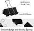 Binder Clips Paper Clamps Assorted Sizes 200 Count (Black), Jumbo, Large, Medium, Small, Mini and Micro,6 Sizes with Box for Office, School and Home by COLOGO