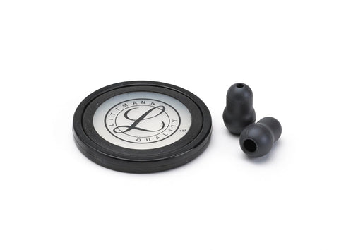 3M Littmann Stethoscope Spare Parts Kit Black, Compatible with Master Cardiology, Includes